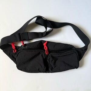 BP Double Zip Pocket Belt Bag Black One Size